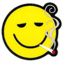 Smoking Smiley Patch 3.5"
