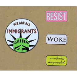 Political Themed Enamel Pins - Four Piece Set 2" , 1.25" , 1.25" 1.25"