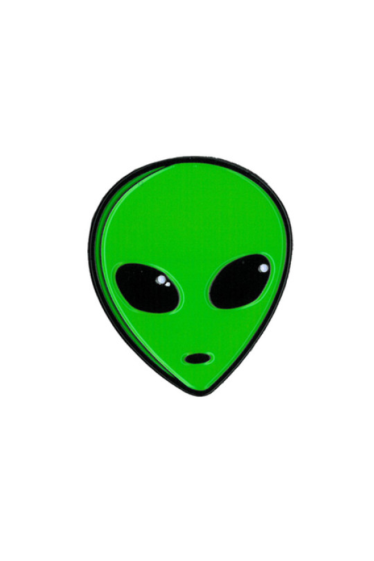 Alien Head Enamel Pin  1.25"