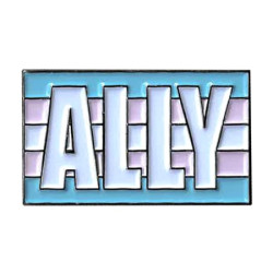 Trans Ally Flag Enamel Pin 1.25"