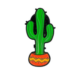 Cactus In Pot  Enamel Pin 1"