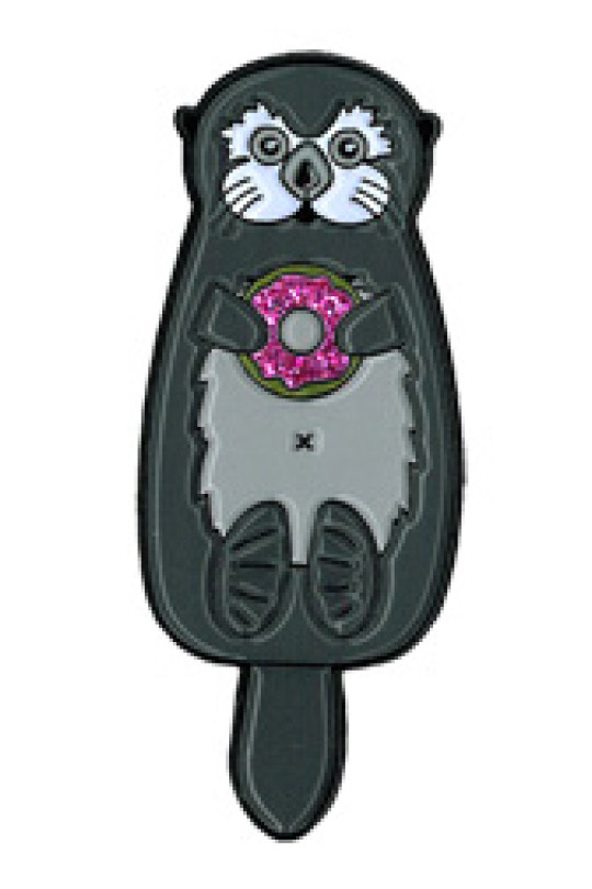Cali Otter with Donut Enamel Pin 5"