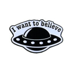 I Want To Believe UFO Enamel Pin  1.25"