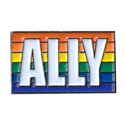 LGBTQ Ally Enamel Pin 1.25"