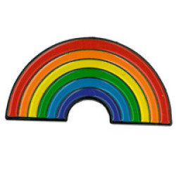 Rainbow Enamel Pin 1"