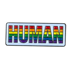 Rainbow Human Enamel Pin 1.25"