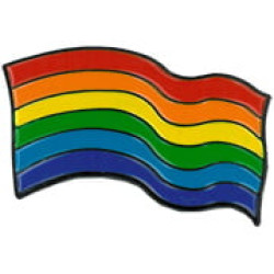 Rainbow Pride Flag Enamel Pin 1"