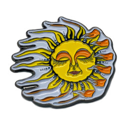 Sleeping Sun Enamel Pin 1.50"