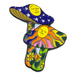 Dan Morris Mushrooms Jumbo Enamel Pin 2"