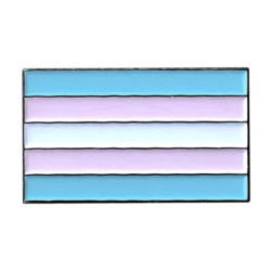 Trans Flag Enamel Pin 1.25"