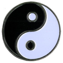 Yin Yang Enamel Pin 1" Yin Yang Enamel Pin 1"