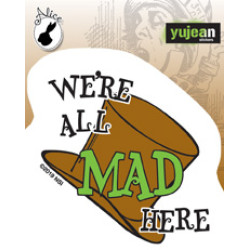 Alice in Wonderland We're All Mad Here Sticker 2.75"