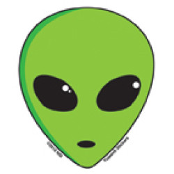 Alien Head Mini Sticker 2" Alien Head Mini Sticker 2"