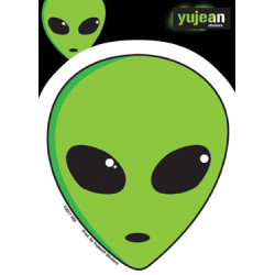 Alien Head Sticker 4.25" Alien Head Sticker 4.25"