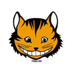 Alice In Wonderland Cheshire Cat Mini Sticker 1.5" Alice In Wonderland Cheshire Cat Mini Sticker 1.5"