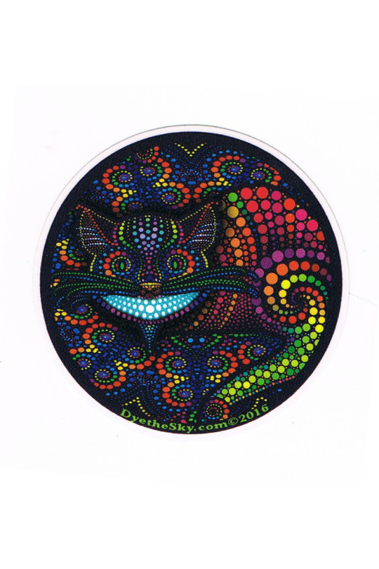Cheshire Cat Mini Circle Sticker 2.5"