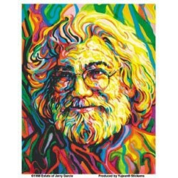 Jerry Garcia Portrait Sticker 5.5"