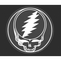 Grateful Dead White SYF Clear Vinyl Sticker 5"