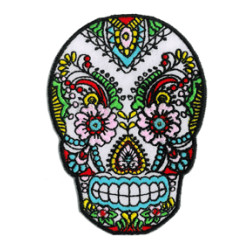 Sunny Buick White Lace Sugar Skull Sticker 5"