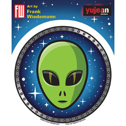 Space Alien Sticker 3.75" Space Alien Sticker 3.75"