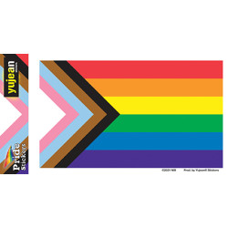 Progress Pride Flag Sticker 5.25" Progress Pride Flag Sticker 5.25"