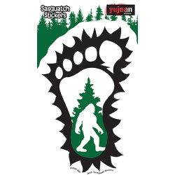 Bigfoot Foot Print Sticker 5.75" Bigfoot Foot Print Sticker 5.75"