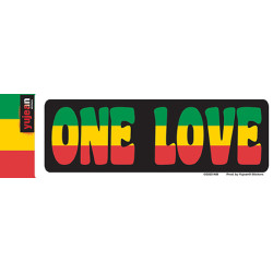 One Love Rasta Sticker 6"