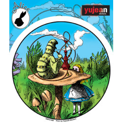 Alice in Wonderland Smoking Caterpillar Sticker 4.75"