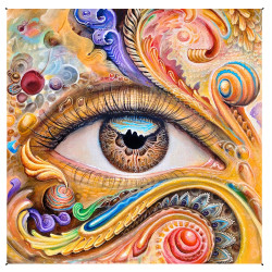 Time After Time Heady Art Print Mini Tapestry 30x30 - Artwork by Randal Roberts