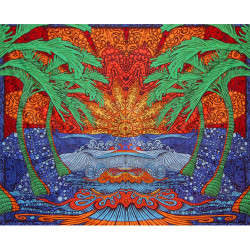 3D Epic Surf Tapestry 85x100 - Artwork by Chris Pinkerton