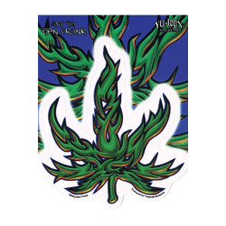 Tribal Leaf Mini Sticker 1.75"