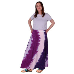 Tie Dyed Wrap Skirt Purple/Pink Spiral