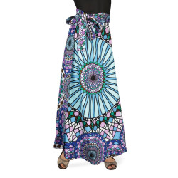 Ring Of Water Wrap Skirt with Zip Pocket