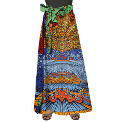 Epic Tropical Island Wrap Skirt with Zip Pocket