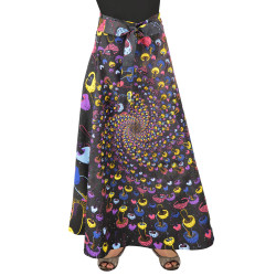 Magic Mushroom Wrap Skirt with Zip Pocket