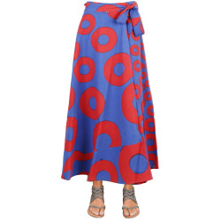 Donut Vibes Wrap Skirt with Zip Pocket