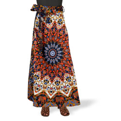 Earth Star Wrap Skirt with Zip Pocket