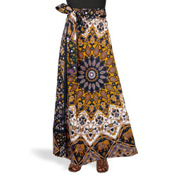 Dark Star Wrap Skirt with Zip Pocket