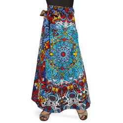 Glow In The Dark Sunburst Wrap Skirt with Zip Pocket