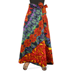 Butterfly Bloom Wrap Skirt with Zip Pocket
