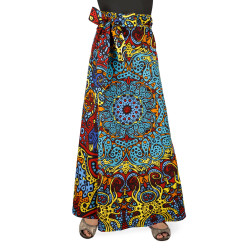 Classic Sunburst Wrap Skirt with Zip Pocket