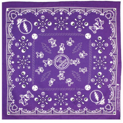 Good Ol' Grateful Dead Bandana Purple 22x22