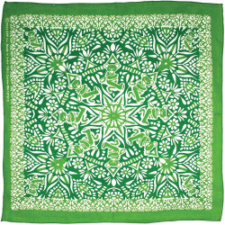 Grateful Dead Green Bear Mandala Bandana 22x22
