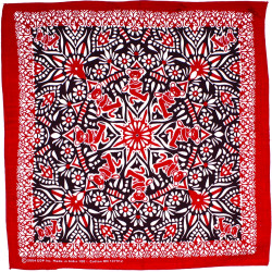 Grateful Dead Red Bear Mandala Bandana 22x22