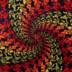 Grateful Dead Wood Spiral Bears Bandana 22x22 *SALE*