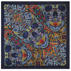 3D Skull Bandana Black 22x22 *SALE*