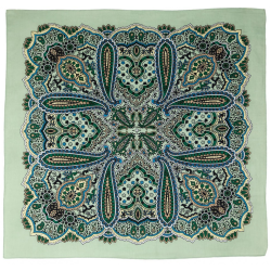 Paisley Bandana Safari Green 22x22