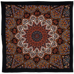 India Star #8 Bandana Red, Blue & Black 22x22