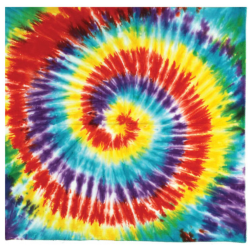 X-Spiral  Tie-dyed Bandana 22x22