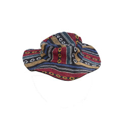 Floppy Woven Hat - Red/Blue **SALE**